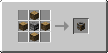 Smoker crafting recipe — the exact Crafting Table grid layout in Minecraft 26.3