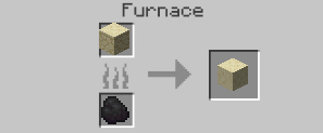 Smooth Sandstone crafting recipe — the exact Furnace grid layout in Minecraft 26.3