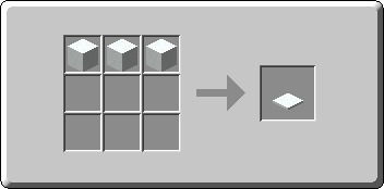 Snow crafting recipe — the exact Crafting Table grid layout in Minecraft 26.3