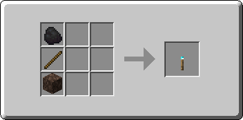 Soul Torch crafting recipe — the exact Crafting Table grid layout in Minecraft 26.3