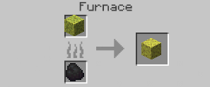 Sponge crafting recipe — the exact Furnace grid layout in Minecraft 26.3