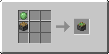 Sticky Piston crafting recipe — the exact Crafting Table grid layout in Minecraft 26.3