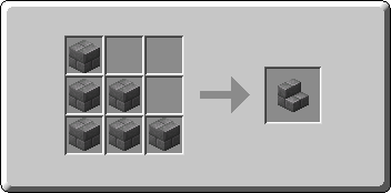 Stone Brick Stairs crafting recipe — the exact Crafting Table grid layout in Minecraft 26.3