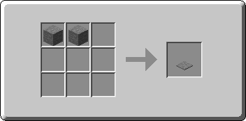 Stone Pressure Plate crafting recipe — the exact Crafting Table grid layout in Minecraft 26.3