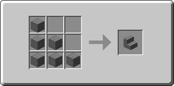 Stone Stairs crafting recipe — the exact Crafting Table grid layout in Minecraft 26.3