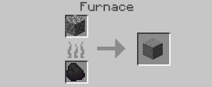 Stone crafting recipe — the exact Furnace grid layout in Minecraft 26.3