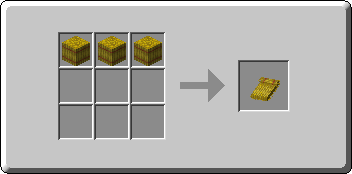 Straw Bed crafting recipe — the exact Crafting Table grid layout in Minecraft 26.3