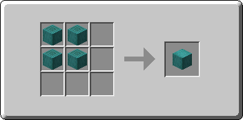 Stripped Warped Hyphae crafting recipe — the exact Crafting Table grid layout in Minecraft 26.3