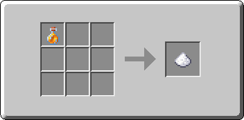 Sugar crafting recipe — the exact Crafting Table grid layout in Minecraft 26.3