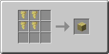 Sulfur crafting recipe — the exact Crafting Table grid layout in Minecraft 26.3