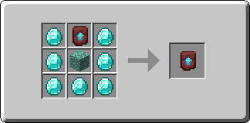 Smithing Template crafting recipe — the exact Crafting Table grid layout in Minecraft 26.3