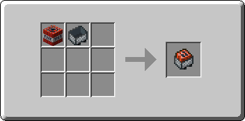Minecart with TNT crafting recipe — the exact Crafting Table grid layout in Minecraft 26.3