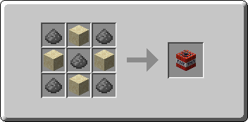 TNT crafting recipe — the exact Crafting Table grid layout in Minecraft 26.3