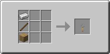 Tripwire Hook crafting recipe — the exact Crafting Table grid layout in Minecraft 26.3