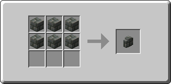 Tuff Brick Wall crafting recipe — the exact Crafting Table grid layout in Minecraft 26.3