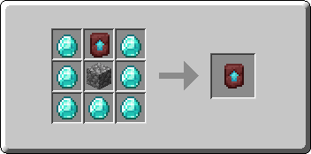 Smithing Template crafting recipe — the exact Crafting Table grid layout in Minecraft 26.3