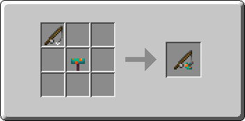 Warped Fungus on a Stick crafting recipe — the exact Crafting Table grid layout in Minecraft 26.3