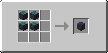 Warped Hyphae crafting recipe — the exact Crafting Table grid layout in Minecraft 26.3