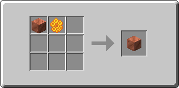 Waxed Block of Copper crafting recipe — the exact Crafting Table grid layout in Minecraft 26.3
