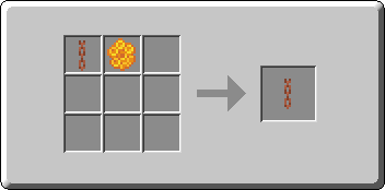Waxed Copper Chain crafting recipe — the exact Crafting Table grid layout in Minecraft 26.3