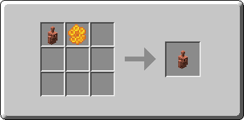 Waxed Copper Golem Statue crafting recipe — the exact Crafting Table grid layout in Minecraft 26.3