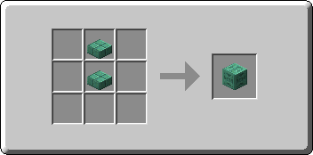 Waxed Oxidized Chiseled Copper crafting recipe — the exact Crafting Table grid layout in Minecraft 26.3