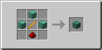 Waxed Oxidized Copper Bulb crafting recipe — the exact Crafting Table grid layout in Minecraft 26.3