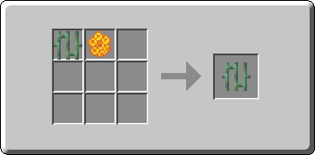 Waxed Weathered Copper Bars crafting recipe — the exact Crafting Table grid layout in Minecraft 26.3
