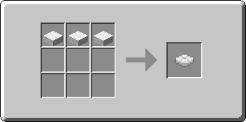 White Cushion crafting recipe — the exact Crafting Table grid layout in Minecraft 26.3