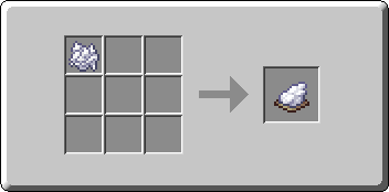Dye crafting recipe — the exact Crafting Table grid layout in Minecraft 26.3