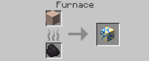 Glazed Terracotta crafting recipe — the exact Furnace grid layout in Minecraft 26.3