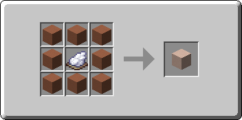 Terracotta crafting recipe — the exact Crafting Table grid layout in Minecraft 26.3