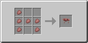 Wolf Armor crafting recipe — the exact Crafting Table grid layout in Minecraft 26.3