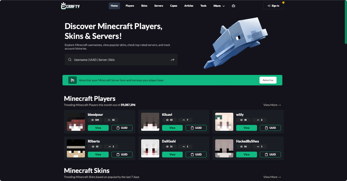 Crafty — GeleiaPlays Minecraft Player Profile