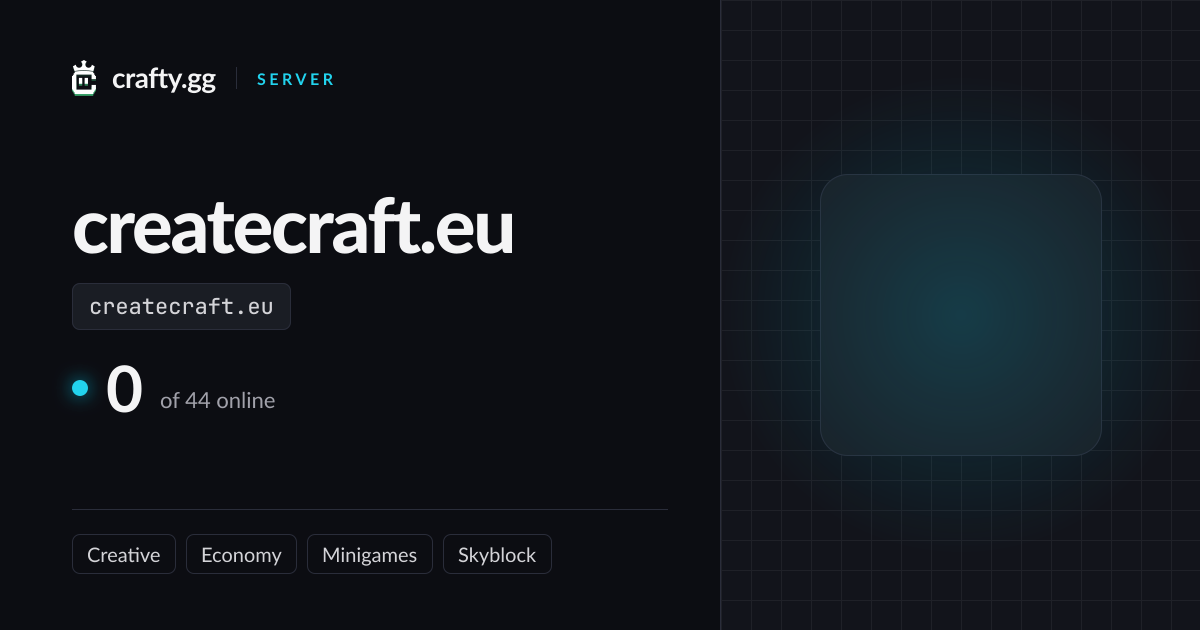 createcraft.eu Server IP — createcraft.eu